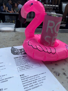 Pink Flamingo Inflatable Cup Holders x 4
